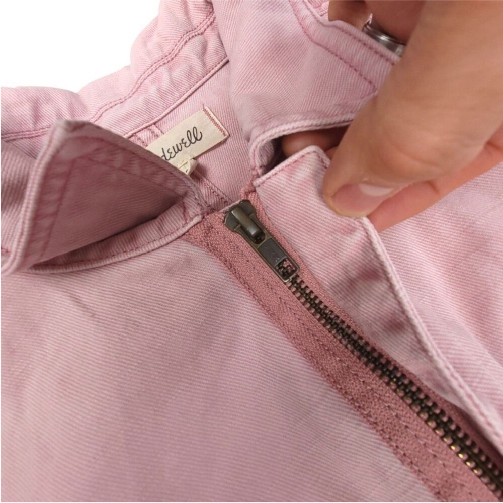 Madewell Women’s Light Bubblegum Pink Dusty Rose Garment-Dyed Coverall Romper S - Picture 10 of 12